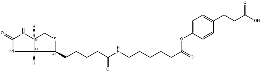 3-(4-(N-生物素-6-氨基己羧基)苯基)丙酸 结构式