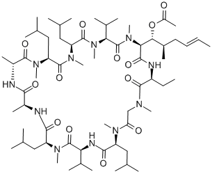 乙酰环孢菌素A 结构式
