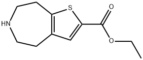 5,6,7,8-TETRAHYDRO-4H-THIENO[2,3-D]AZEPINE-2-CARBOXYLIC ACID, ETHYL ESTER 结构式