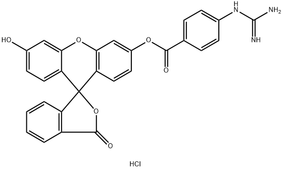 FLUORESCEIN MONO-P-GUANIDINOBENZOATE*HYD ROCHLORIDE 结构式