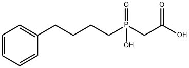 [羟基(4-苯丁基)氧膦基]乙酸 结构式