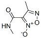 1,2,5-Oxadiazole-3-carboxamide,  N,4-dimethyl-,  2-oxide 结构式