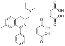 3-Isoquinolinemethanamine, 3,4-dihydro-N,N-diethyl-7-methyl-1-phenyl-,  (Z)-2-butenedioate(1:2) 结构式