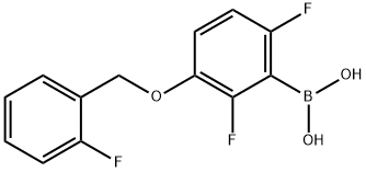 2,6-二氟-3-(2'-氟苄氧基)苯基硼酸 结构式