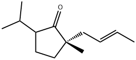 Cyclopentanone, 2-(2E)-2-butenyl-2-methyl-5-(1-methylethyl)-, (2S)- (9CI) 结构式