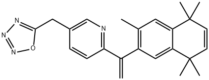 Pyridine,  2-[1-(5,8-dihydro-3,5,5,8,8-pentamethyl-2-naphthalenyl)ethenyl]-5-(1,2,3,4-oxatriazol-5-ylmethyl)- 结构式