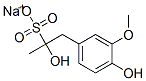 sodium alpha,4-dihydroxy-3-methoxy-alpha-methylbenzeneethanesulphonate 结构式