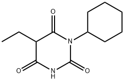 1-环己基-5-乙基巴比妥酸 结构式