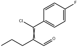 2-[chloro(4-fluorophenyl)methylene]valeraldehyde 结构式