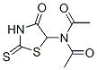 N-acetyl-N-(4-oxo-2-thioxo-5-thiazolidinyl)acetamide 结构式