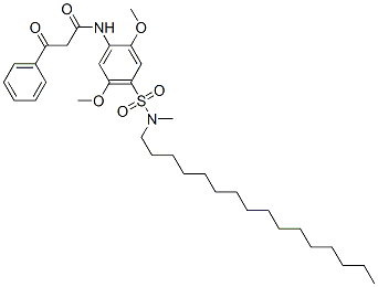 N-[4-(N-hexadecyl-N-methylsulphamoyl)-2,5-dimethoxyphenyl]-3-oxo-3-phenylpropionamide  结构式