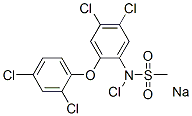 sodium chloro-N-[4,5-dichloro-2-(2,4-dichlorophenoxy)phenyl]methanesulphonamidate  结构式