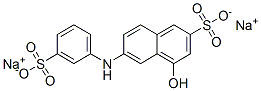 4-hydroxy-6-(3-sulphoanilino)naphthalene-2-sulphonic acid, sodium salt 结构式