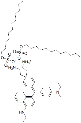 [4-[[4-(diethylamino)phenyl][4-(ethylamino)-1-naphthyl]methylene]-2,5-cyclohexadien-1-ylidene]diethylammonium dodecyl sulphate 结构式