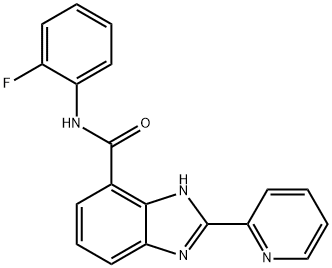 2-(Pyridin-2-yl)-N-(2-fluorophenyl)-1H-benziMidazole-4-carboxaMide 结构式
