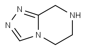 5,6,7,8-四氢-[1,2,4]三唑[4,3-A]并吡嗪 结构式