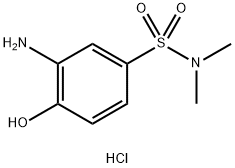 N-N-二甲基-3-氨基-4-羟基-1-苯磺酰胺 结构式