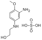 2-氨基-4-N-(beta-羟乙基)氨基苯甲醚硫酸盐 结构式