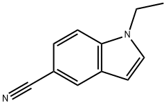 1-乙基-5-吲哚甲腈 结构式