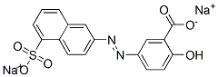 2-羟基-5-[(5-硫-2-萘基)偶氮]-苯甲酸钠 结构式