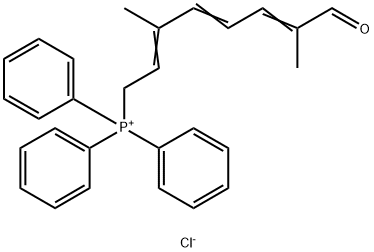 (7-formyl-3-methyl-2,4,6-octatrienyl)triphenylphosphonium chloride 结构式