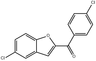 5-CHLORO-2-(4-CHLOROBENZOYL)BENZOFURAN 结构式