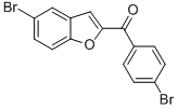 (5-溴苯并呋喃-2-基)(4-溴苯基)甲酮 结构式