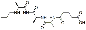 4-[[(1S)-1-[[(1S)-1-[[(2S)-2-propylaminopropanoyl]carbamoyl]ethyl]carb amoyl]ethyl]carbamoyl]butanoic acid 结构式