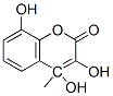 8-hydroxy-4-methyl-3,4-dihydroxycoumarin 结构式