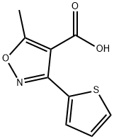 5-甲基-3-(2-噻吩基)异噁唑-4-甲酸 结构式