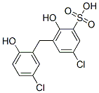 5-chloro-3-[(5-chloro-2-hydroxyphenyl)methyl]-2-hydroxybenzenesulphonic acid 结构式