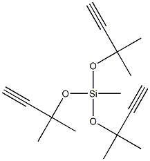 三[(1,1-二甲基-2-丙炔基)氧基]甲基硅烷 结构式