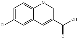 6-氯-2H-苯并吡喃-3-碳酸 结构式
