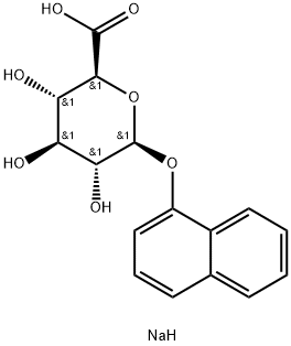 1-萘基-Β-D-葡糖苷酸钠盐 结构式