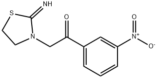 2-(2-iminothiazolidin-3-yl)-1-(3-nitrophenyl)ethan-1-one  结构式