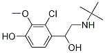 4-(2-(叔丁基氨基)-1-羟基乙基)-3-氯-2-甲氧基苯酚 结构式