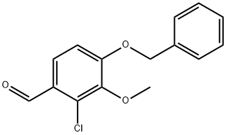 4-(苄氧基)-2-氯-3-甲氧基苯甲醛 结构式
