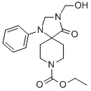 乙基3-(羟甲基)-4-氧代-1-苯基-1,3,8-三氮杂螺[4.5]癸烷 结构式