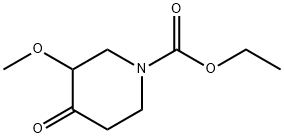 1-(N-乙氧羰基)-3-甲氧基-4-哌啶酮 结构式