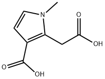 2-羧甲基-1-甲基吡咯-3-羧酸 结构式