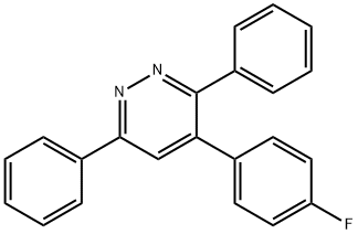 PYRIDAZINE, 4-(4-FLUOROPHENYL)-3,6-DIPHENYL- 结构式