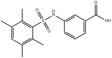 3-(2,3,5,6-四甲基苯基磺酰胺)苯甲酸 结构式
