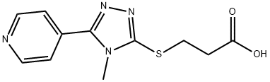 3-{[4-甲基-5-(4-吡啶基)-4H-1,2,4-三唑-3-基]硫烷基}丙酸 结构式