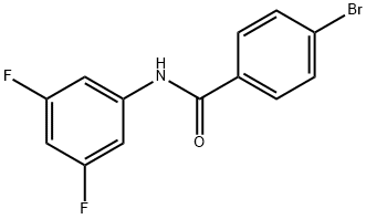 4-溴-N-(3,5-二氟苯基)苯甲酰胺 结构式