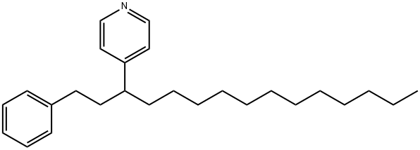 4-[1-(2-phenylethyl)tridecyl]pyridine 结构式
