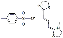 4,5-dihydro-3-methyl-2-[3-(3-methylthiazolidin-2-ylidene)prop-1-enyl]thiazolium toluene-p-sulphonate 结构式