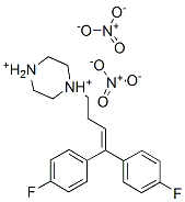 1-[4,4-bis(4-fluorophenyl)but-3-enyl]piperazinediylium dinitrate 结构式