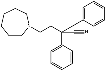 4-(吖庚环-1-基)-2,2-二苯基丁腈 结构式