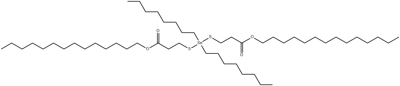 tetradecyl 5,5-dioctyl-9-oxo-10-oxa-4,6-dithia-5-stannatetracosanoate 结构式