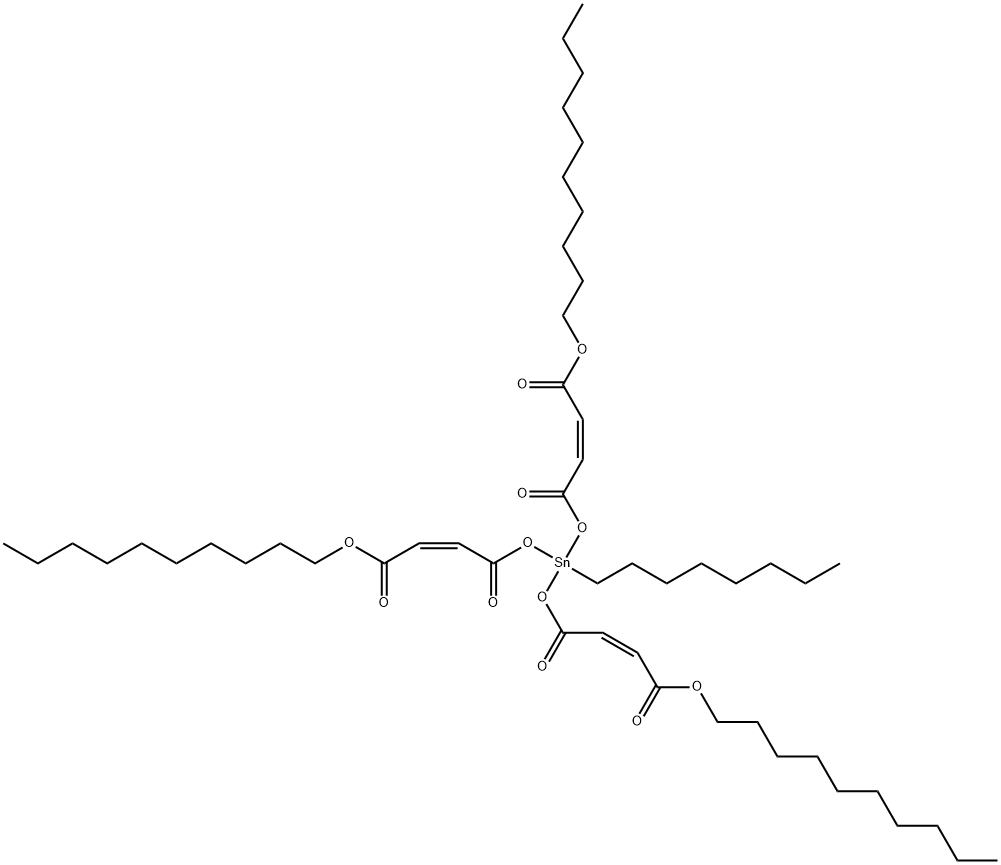 decyl (all-Z)-6-[[4-(decyloxy)-1,4-dioxobut-2-enyl]oxy]-6-octyl-4,8,11-trioxo-5,7,12-trioxa-6-stannadocosa-2,9-dienoate 结构式